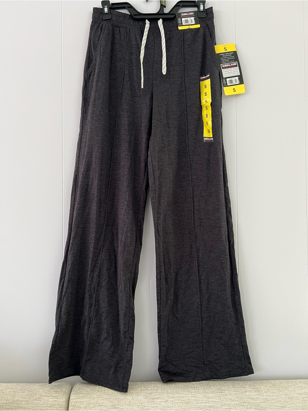 Kirkland Signature Charcoal Drawstring Wide-Leg Pants

#16
